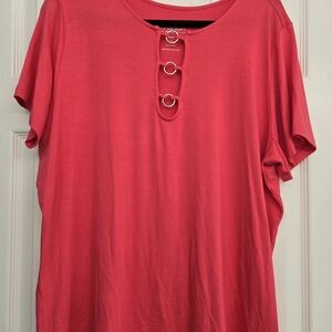 Torrid Soft Knit Women's Coral Top with Ring Detail